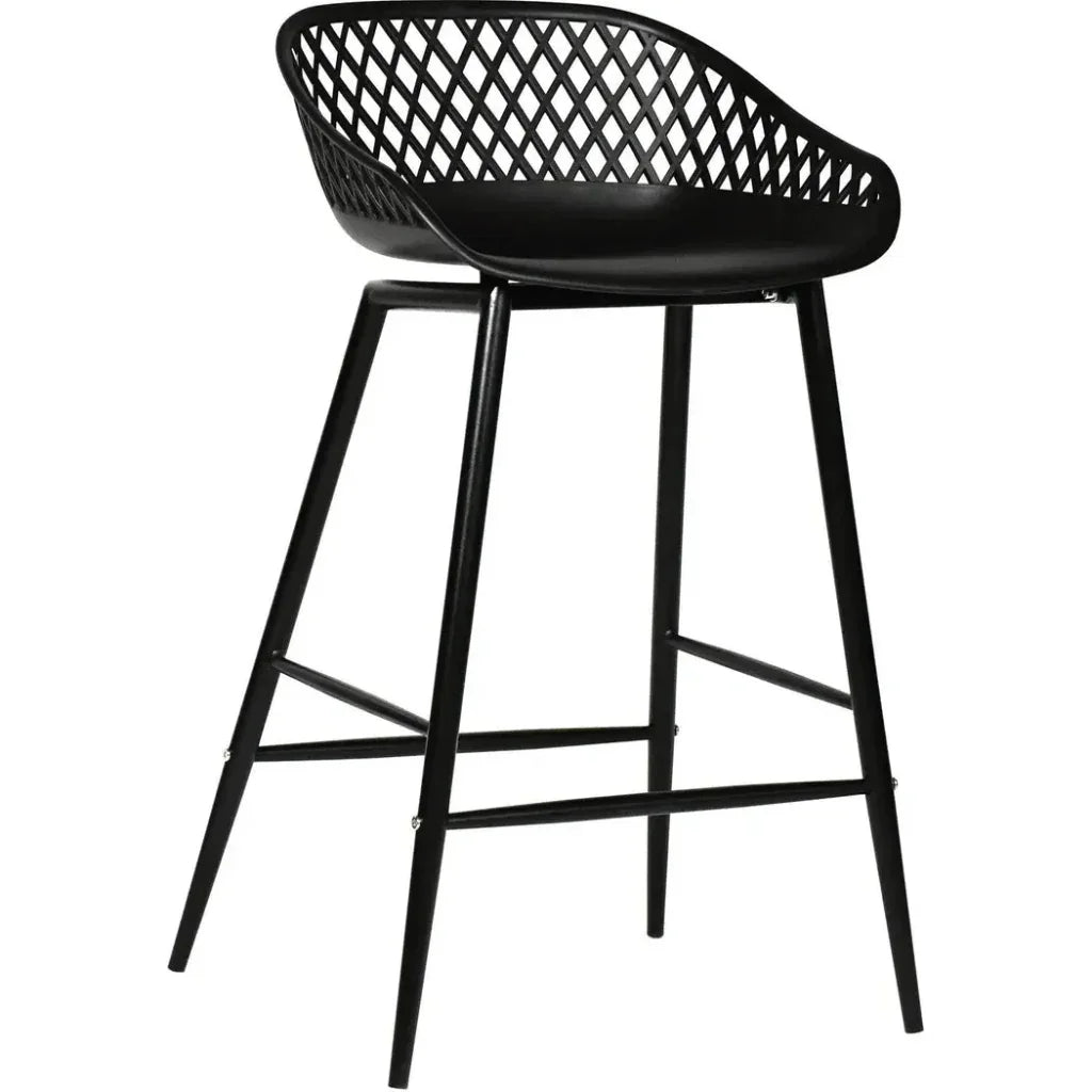 Piazza Black Outdoor Counter Stool - LOOMLAN - Moe's Home - Counter Stools