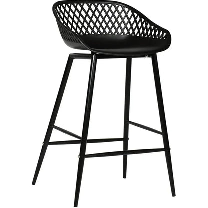Piazza Black Outdoor Counter Stool - LOOMLAN - Moe's Home - Counter Stools