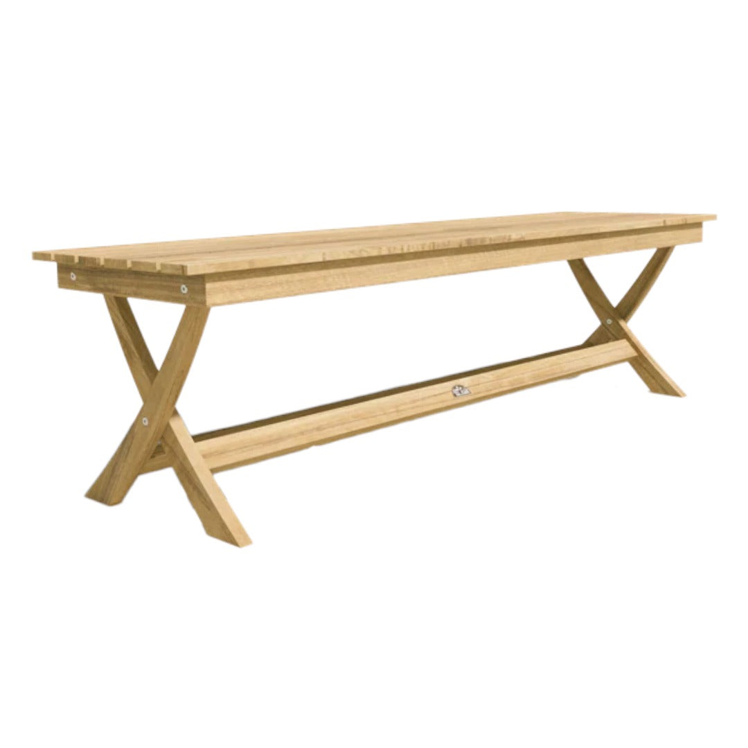 Picnic 3-Person Teak Outdoor Bench-Outdoor Benches-HiTeak-Sideboards and Things