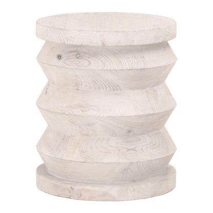 Pier Accent White End Table Reclaimed Solid Wood Side Tables Sideboards and Things By Essentials For Living