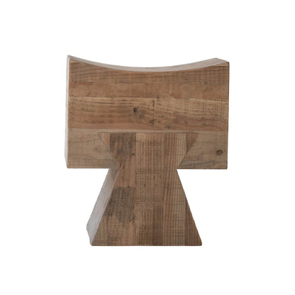LH Home Pieta Wooden Brown Stool