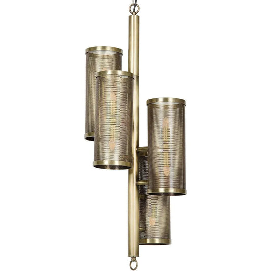 Noir Pisa Metal Pendant With Brass Finish