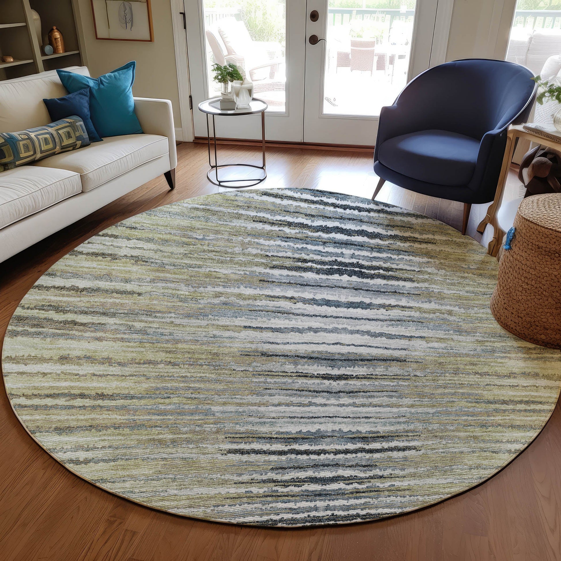 Addison Rugs Pixel Weave Beige Washable Indoor-Outdoor Rug