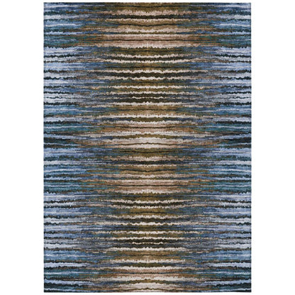 Addison Rugs Pixel Weave Blue Washable Indoor-Outdoor Rug