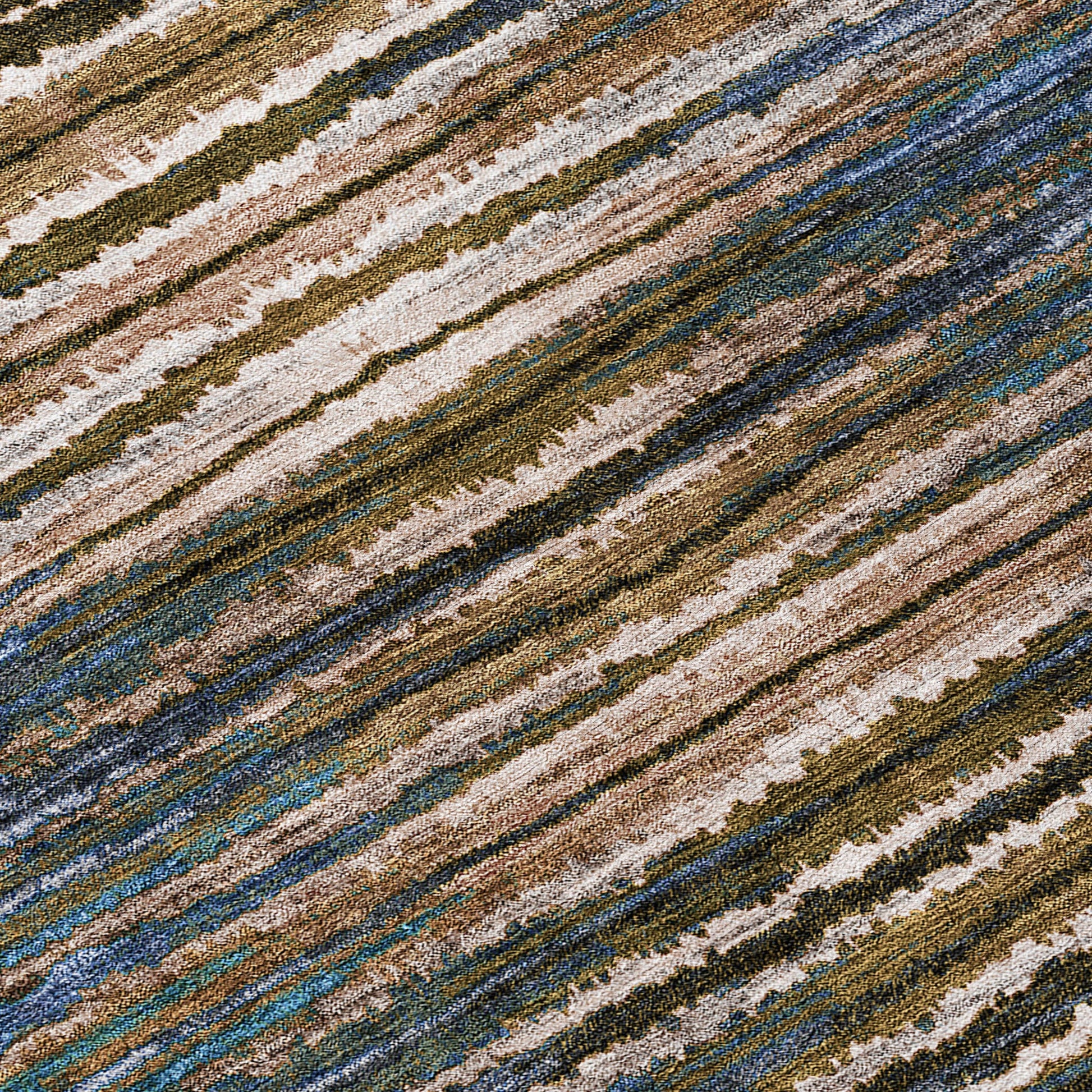 Addison Rugs Pixel Weave Blue Washable Indoor-Outdoor Rug