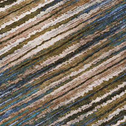 Addison Rugs Pixel Weave Blue Washable Indoor-Outdoor Rug