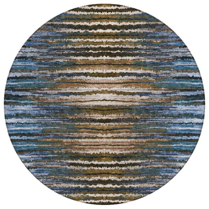 Addison Rugs Pixel Weave Blue Washable Indoor-Outdoor Rug