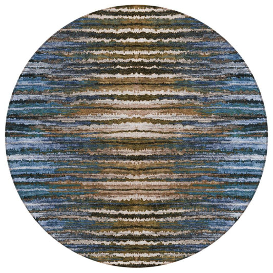 Addison Rugs Pixel Weave Blue Washable Indoor-Outdoor Rug