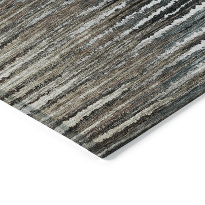 Addison Rugs Pixel Weave Brown Washable Indoor-Outdoor Rug