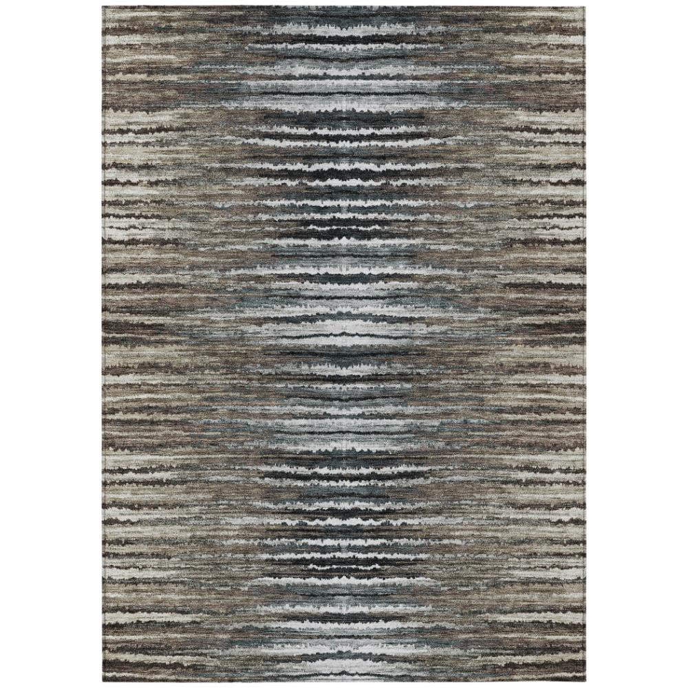 Addison Rugs Pixel Weave Brown Washable Indoor-Outdoor Rug