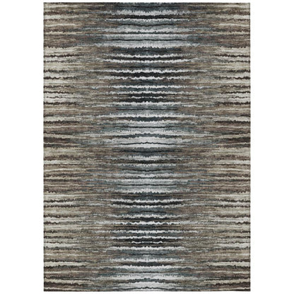 Addison Rugs Pixel Weave Brown Washable Indoor-Outdoor Rug