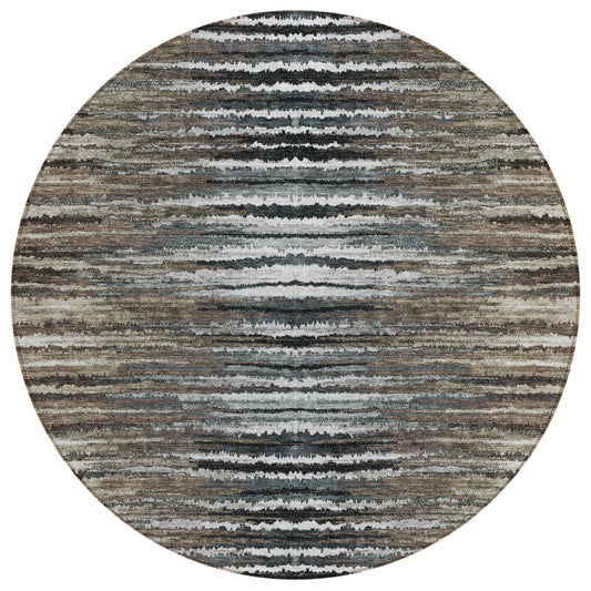 Addison Rugs Pixel Weave Brown Washable Indoor-Outdoor Rug