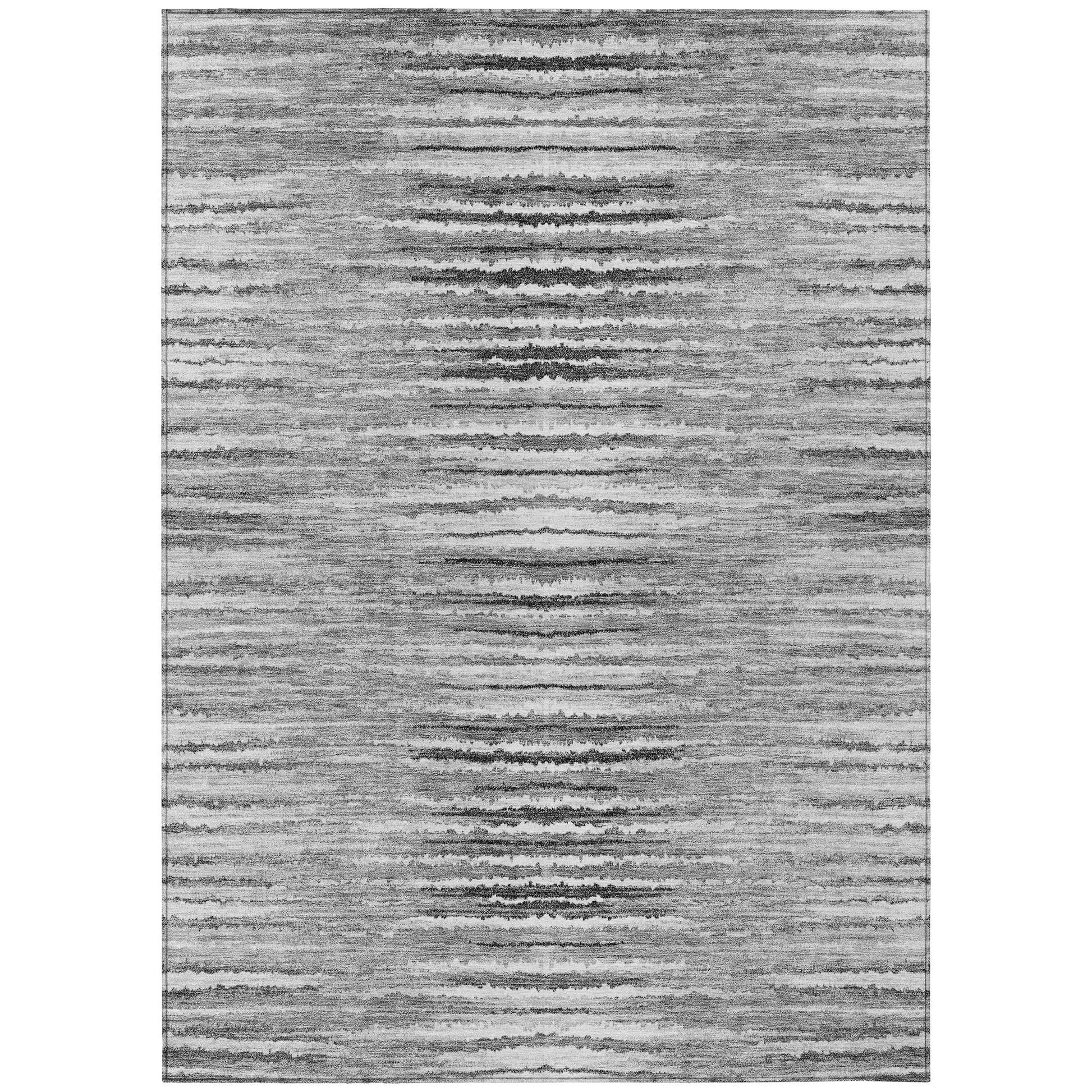 Addison Rugs Pixel Weave Grey Washable Indoor-Outdoor Rug