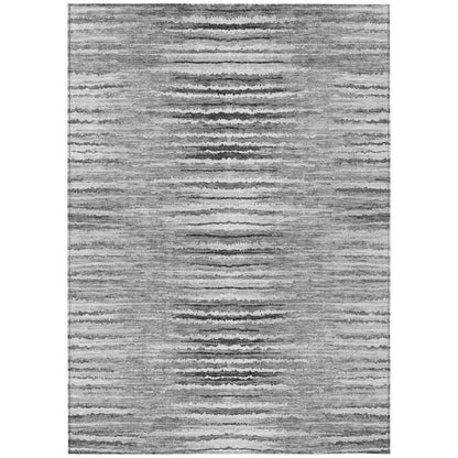 Addison Rugs Pixel Weave Grey Washable Indoor-Outdoor Rug