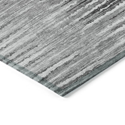 Addison Rugs Pixel Weave Grey Washable Indoor-Outdoor Rug