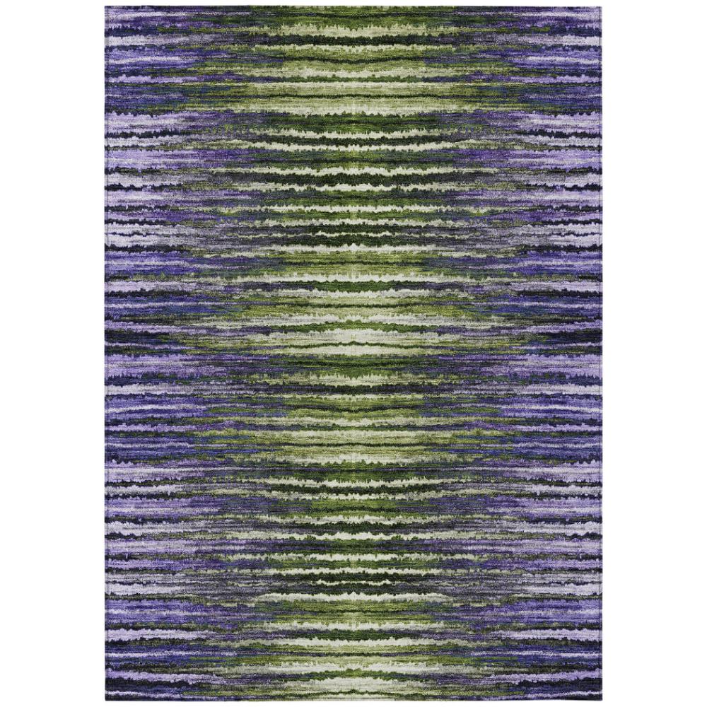 Addison Rugs Pixel Weave Purple Washable Indoor-Outdoor Rug