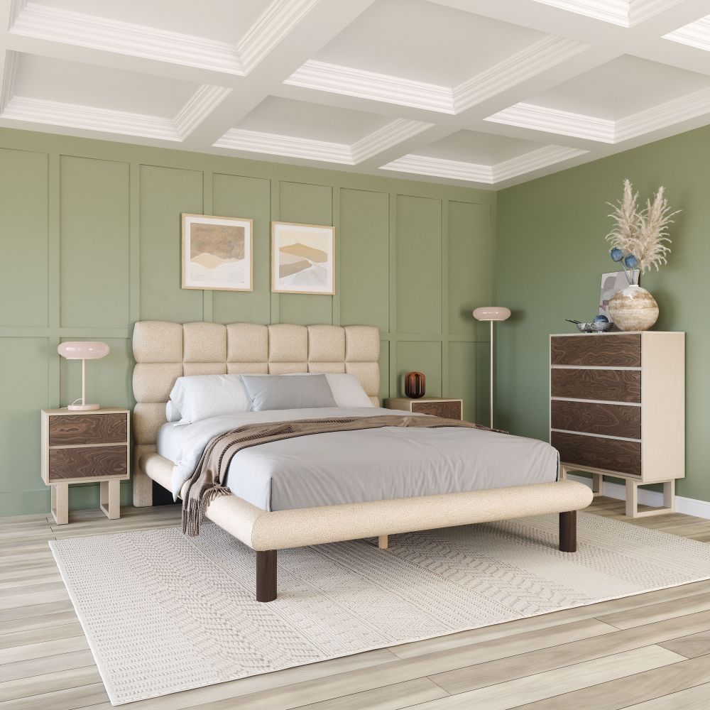 Zuo Modern Placid Shearling Fabric Bed
