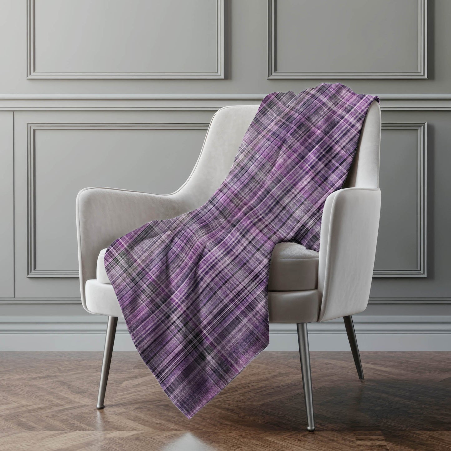Addison Rugs Plaid Purple Washable Indoor-Outdoor Rug