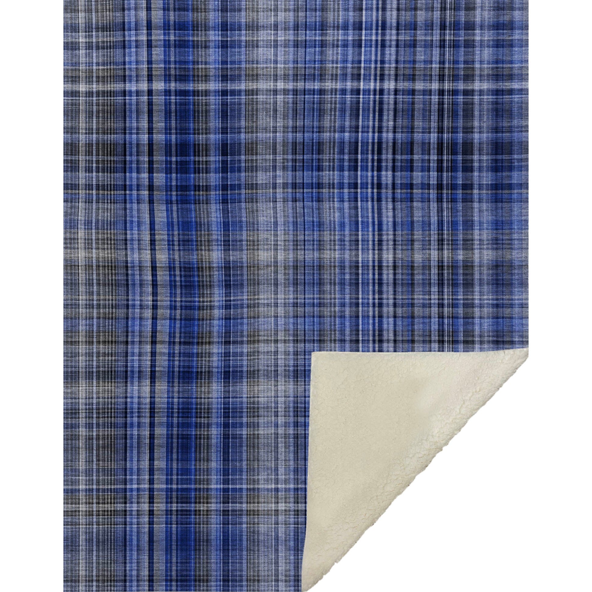 Addison Rugs Plaid Blue Washable Indoor-Outdoor Rug