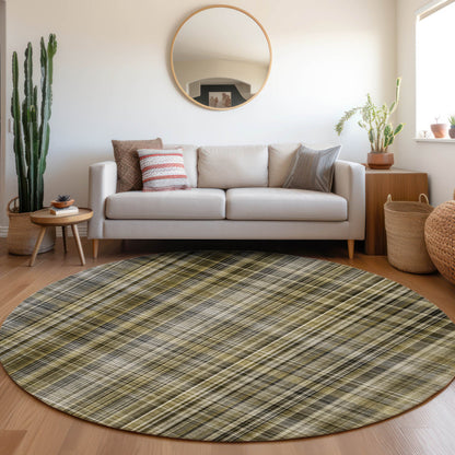 Addison Rugs Plaid Brown Washable Indoor-Outdoor Rug
