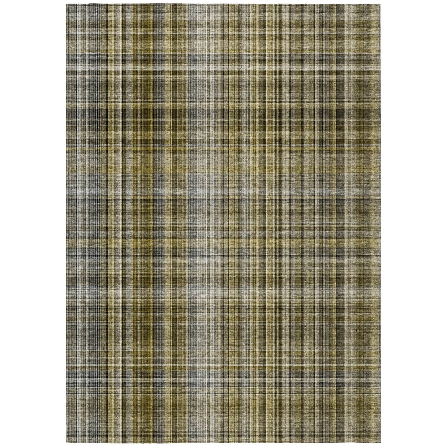 Addison Rugs Plaid Brown Washable Indoor-Outdoor Rug