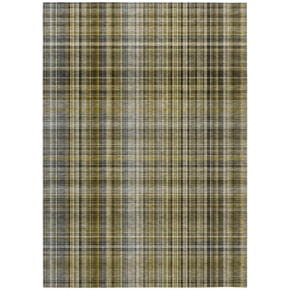 Addison Rugs Plaid Brown Washable Indoor-Outdoor Rug
