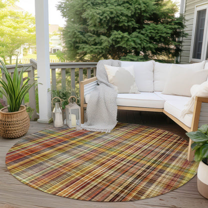Addison Rugs Plaid Paprika Washable Indoor-Outdoor Rug
