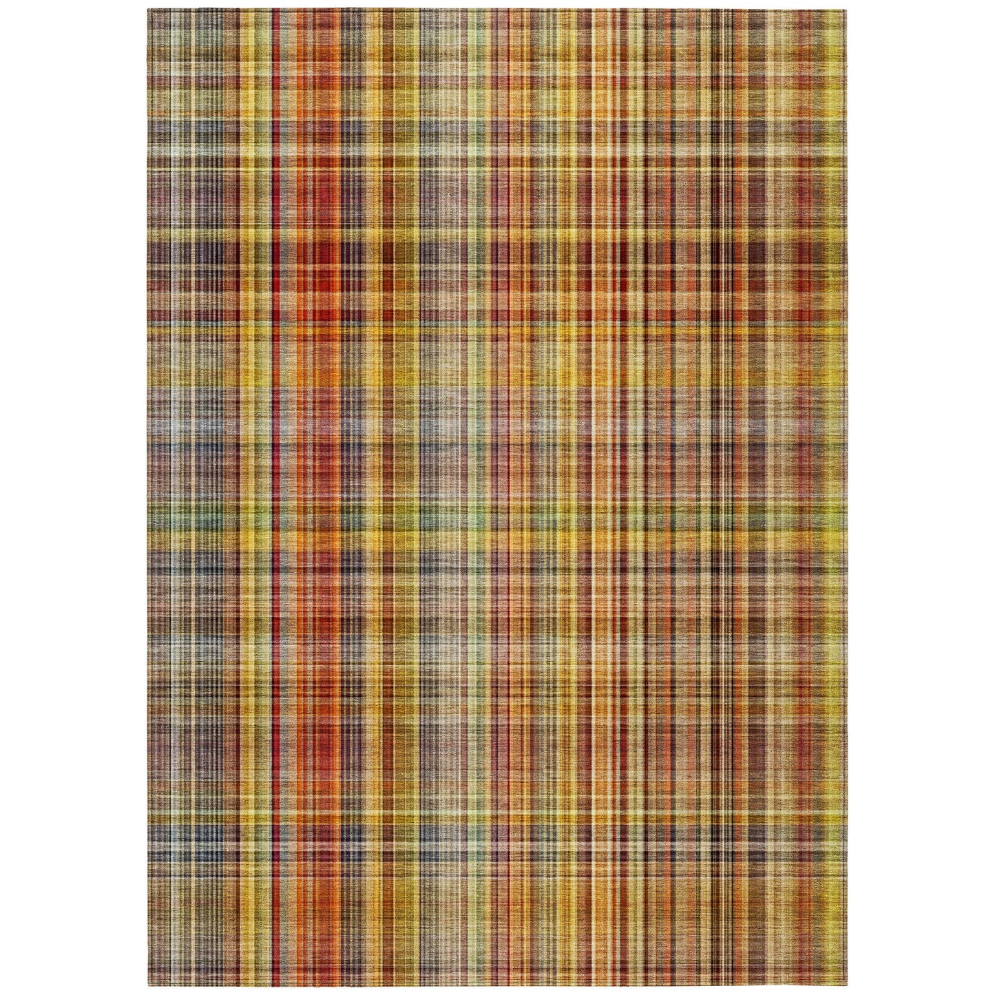 Addison Rugs Plaid Paprika Washable Indoor-Outdoor Rug