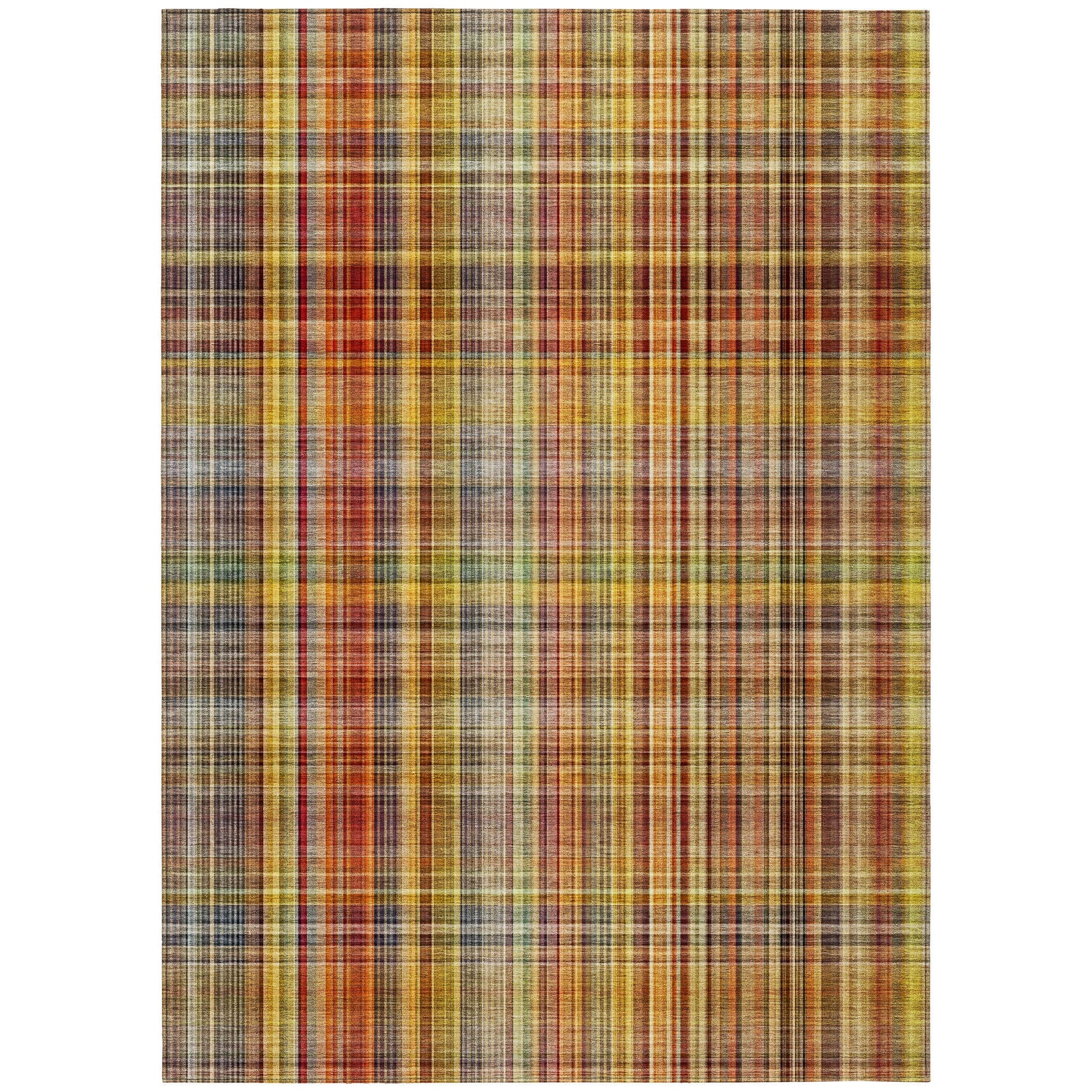 Addison Rugs Plaid Paprika Washable Indoor-Outdoor Rug