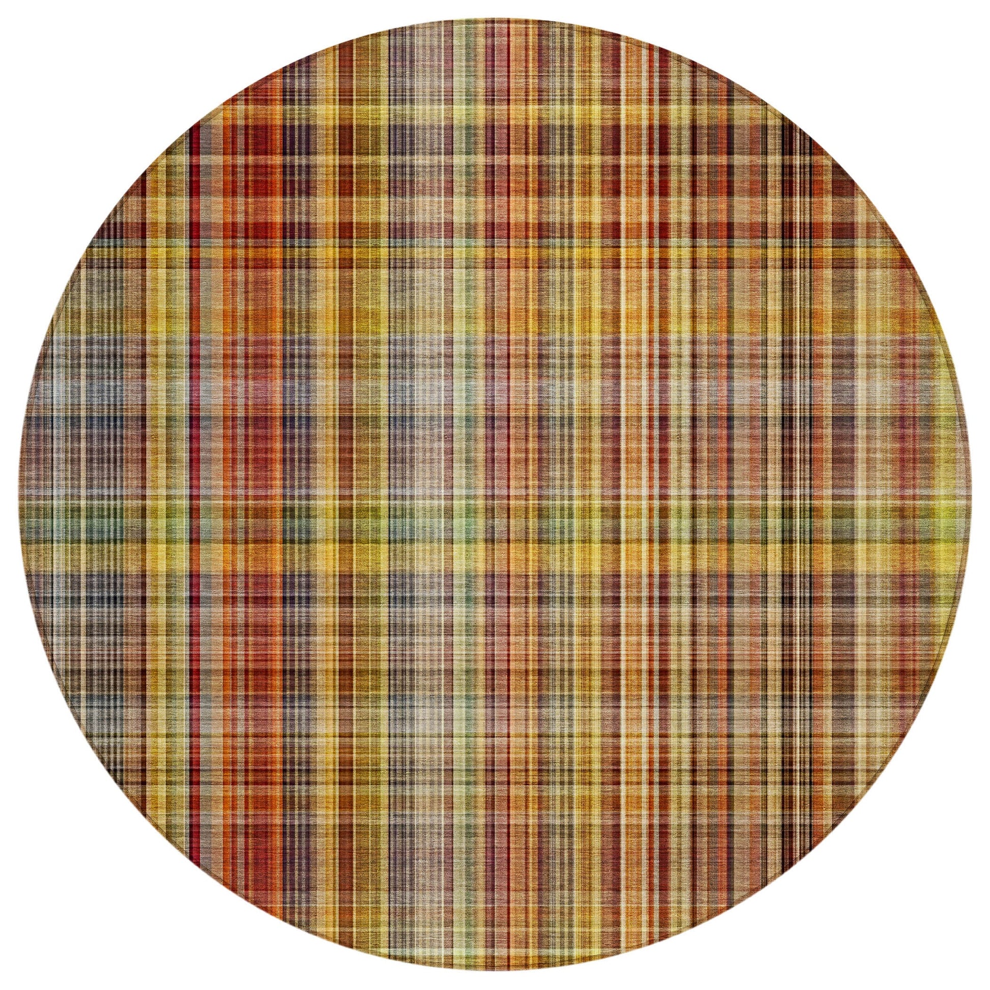 Addison Rugs Plaid Paprika Washable Indoor-Outdoor Rug