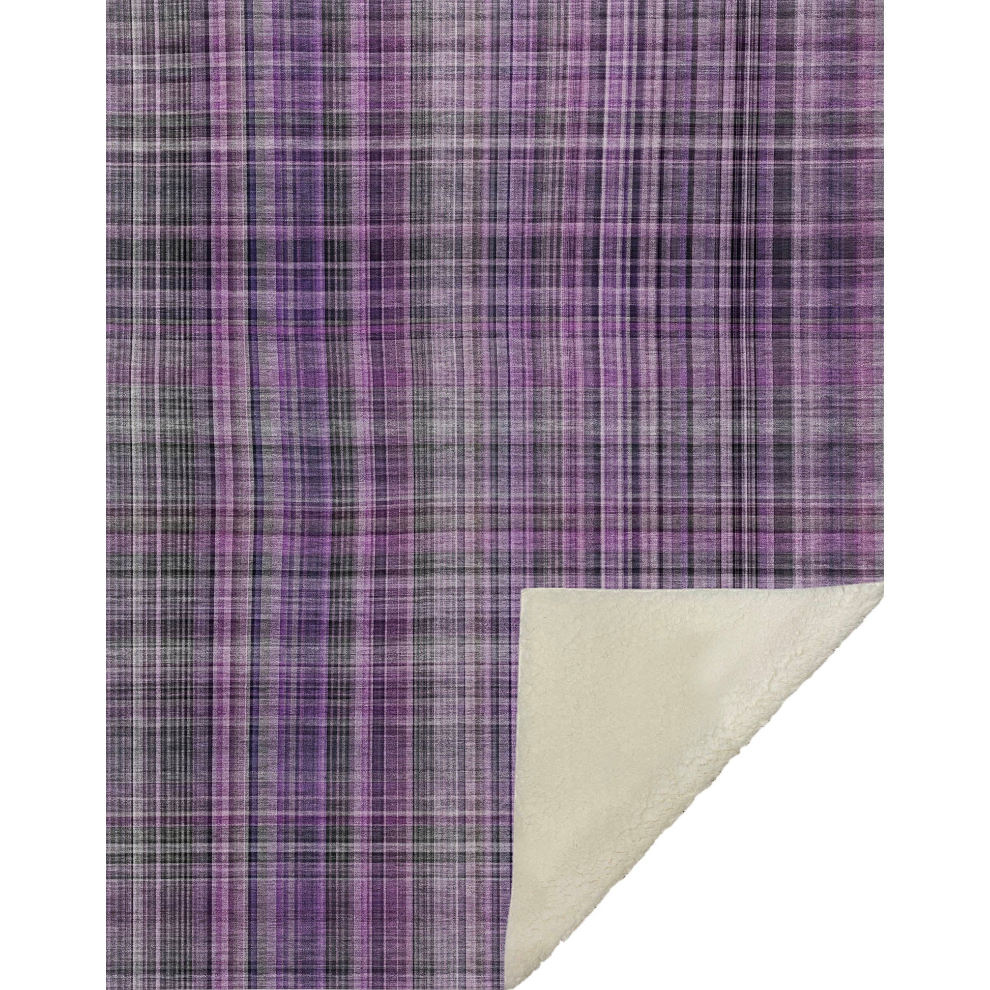 Addison Rugs Plaid Purple Washable Indoor-Outdoor Rug