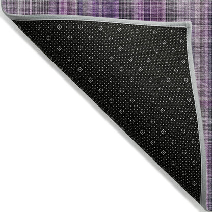 Addison Rugs Plaid Purple Washable Indoor-Outdoor Rug