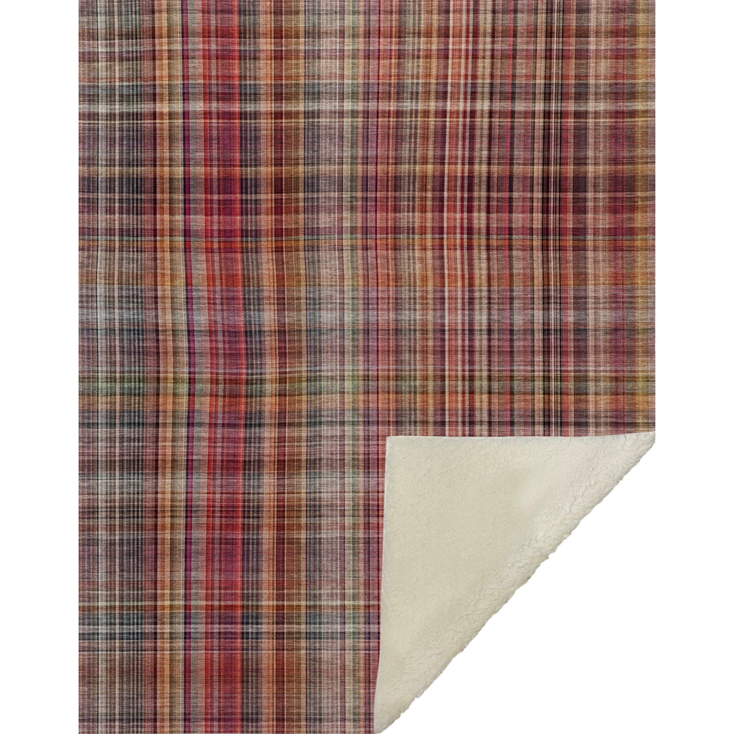 Addison Rugs Plaid Red Washable Indoor-Outdoor Rug