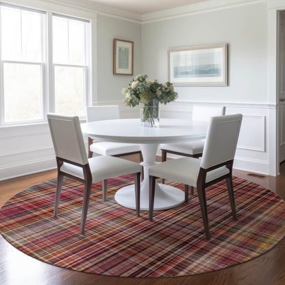 Addison Rugs Plaid Red Washable Indoor-Outdoor Rug
