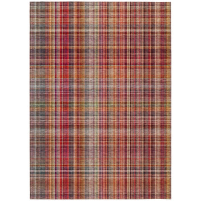 Addison Rugs Plaid Red Washable Indoor-Outdoor Rug