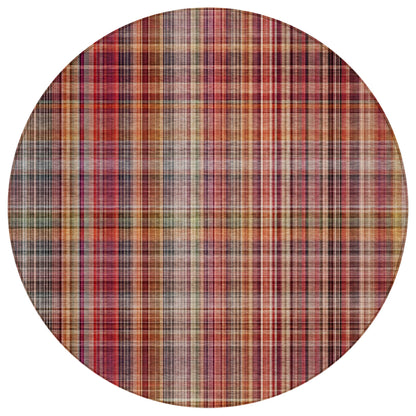 Addison Rugs Plaid Red Washable Indoor-Outdoor Rug