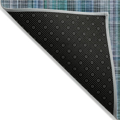 Addison Rugs Plaid Teal Washable Indoor-Outdoor Rug