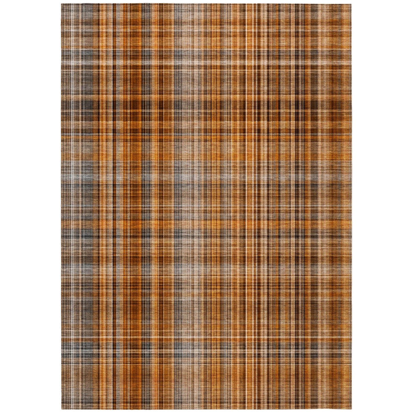 Addison Rugs Plaid Terracotta Washable Indoor-Outdoor Rug