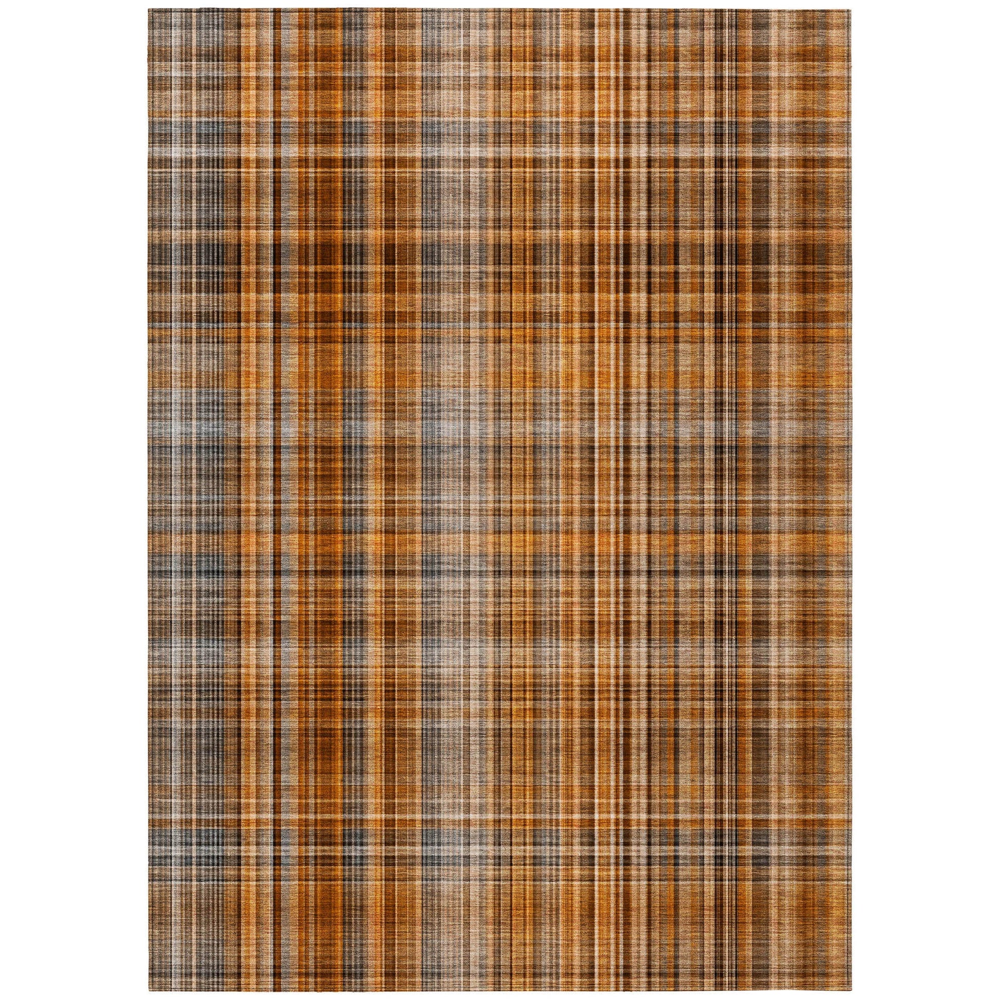 Addison Rugs Plaid Terracotta Washable Indoor-Outdoor Rug