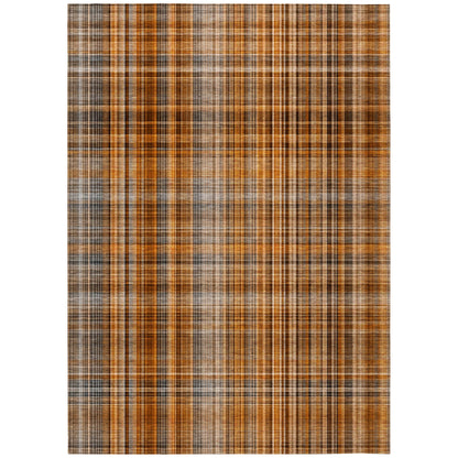 Addison Rugs Plaid Terracotta Washable Indoor-Outdoor Rug