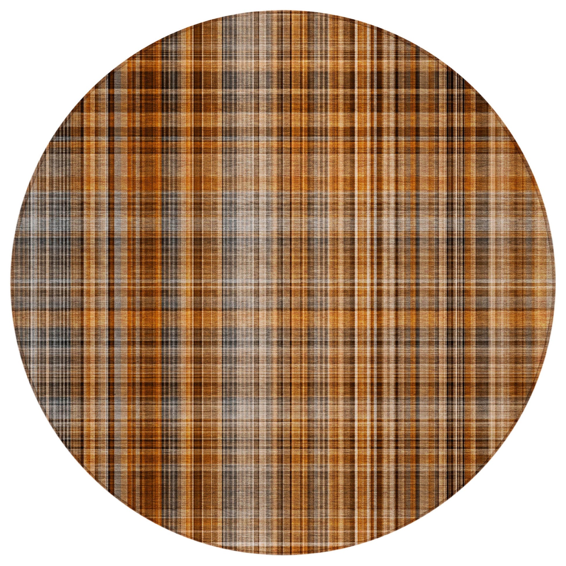 Addison Rugs Plaid Terracotta Washable Indoor-Outdoor Rug