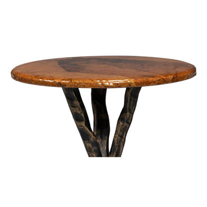 Sarreid Planter's Aluminum Base Round Side Table