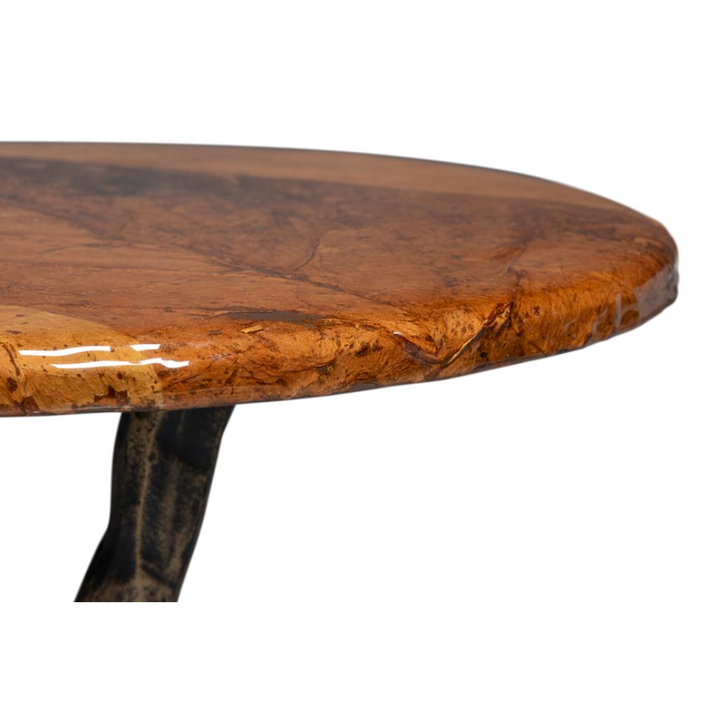 Sarreid Planter's Aluminum Base Round Side Table