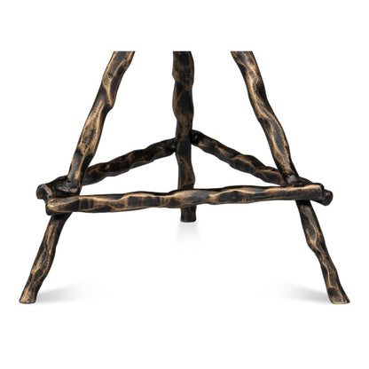 Sarreid Planter's Aluminum Base Round Side Table