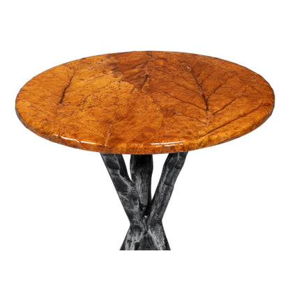 Sarreid Planter's Aluminum Base Round Side Table