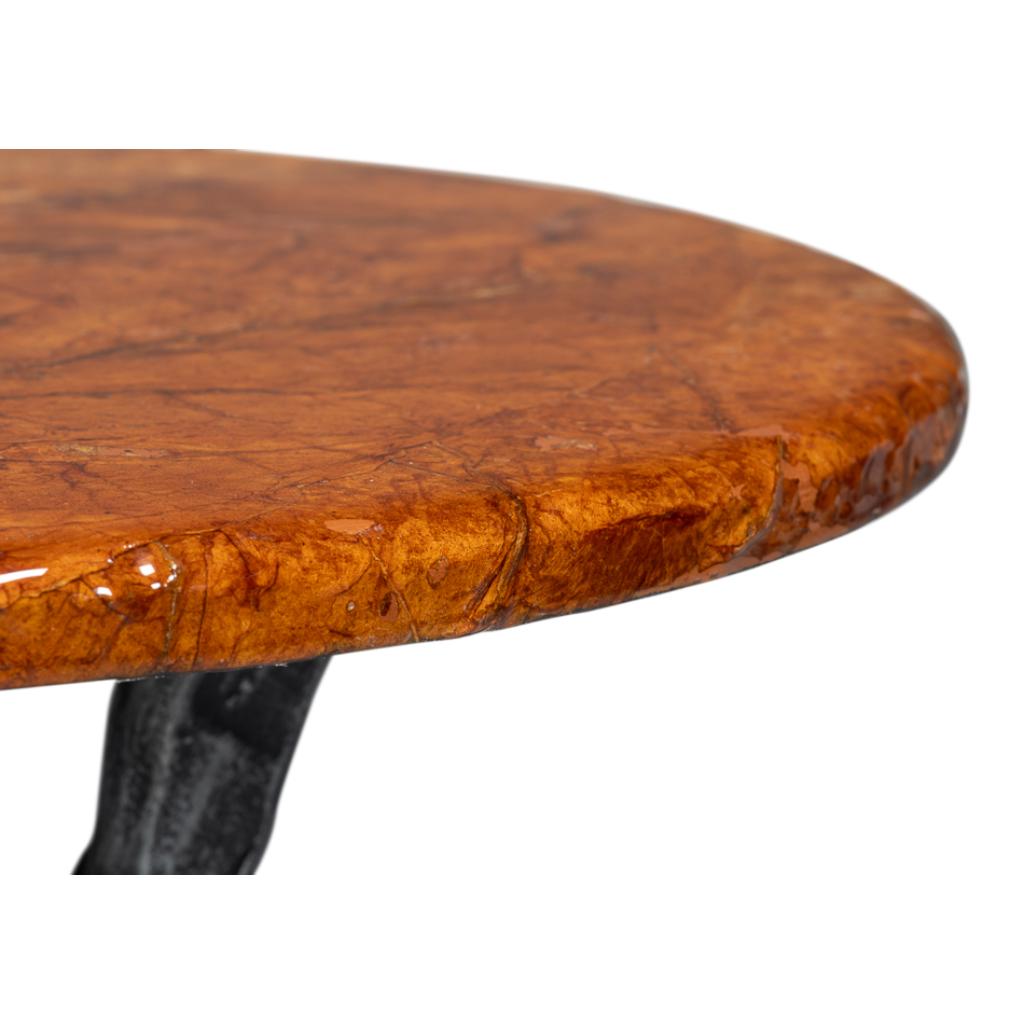 Sarreid Planter's Aluminum Base Round Side Table