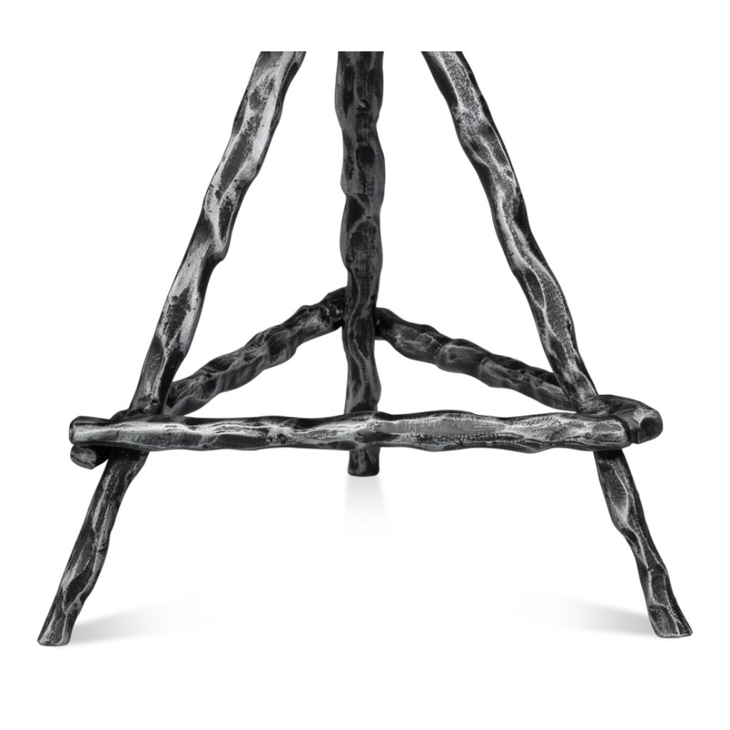 Sarreid Planter's Aluminum Base Round Side Table