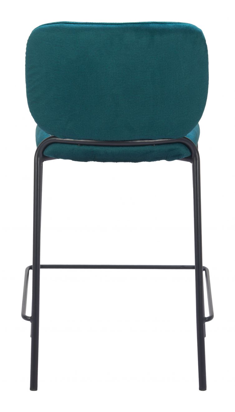 Zuo Modern Plat Sumptuous Velvet Counter Stool 2PC