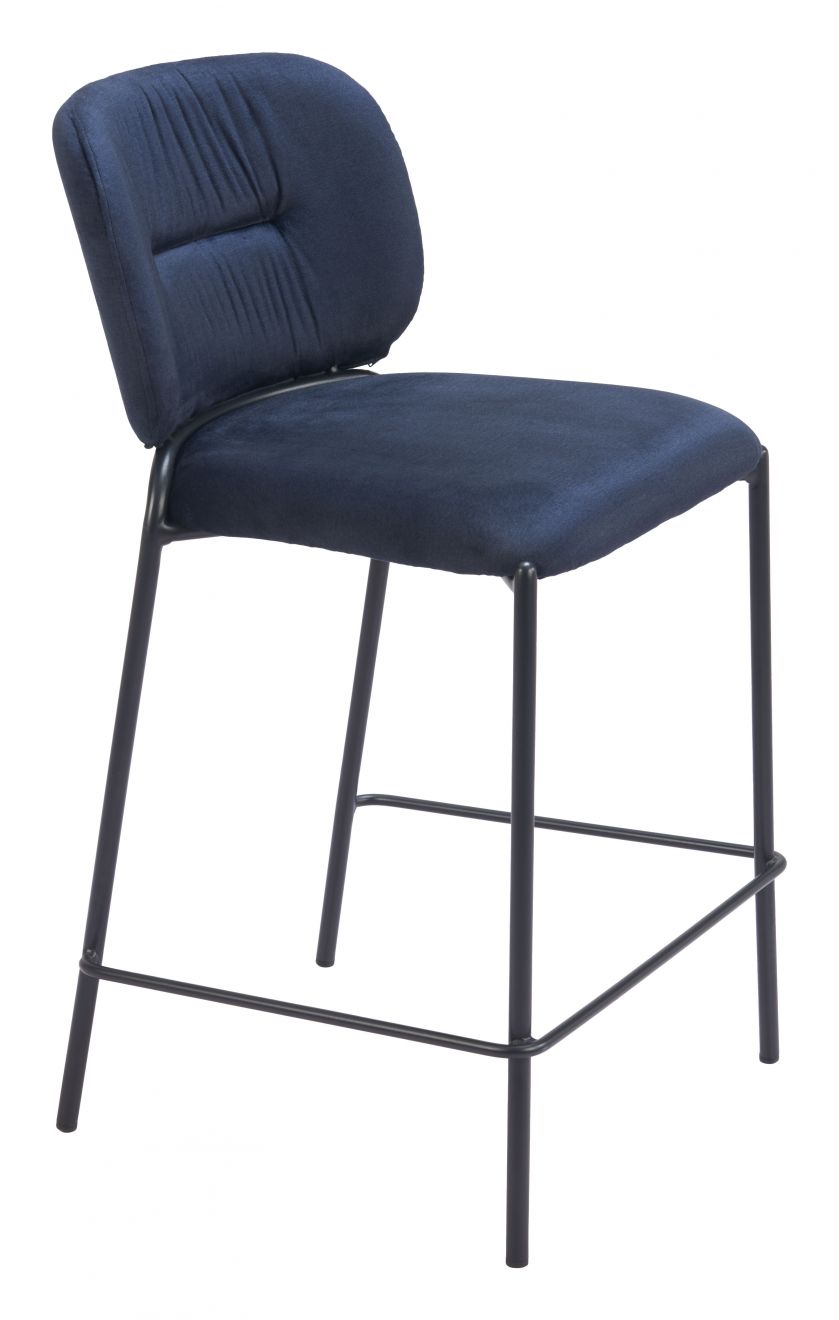 Zuo Modern Plat Sumptuous Velvet Counter Stool 2PC