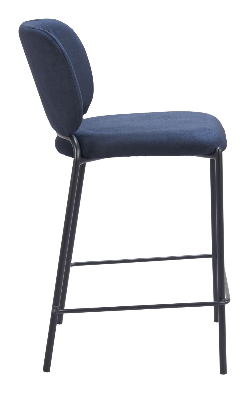 Zuo Modern Plat Sumptuous Velvet Counter Stool 2PC